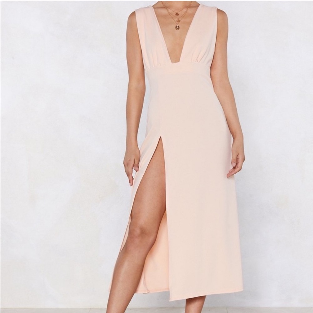 Nasty Gal Pink Midi Dress